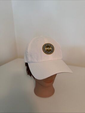 PGA White Adjustable Golf Cap Imperial Sports